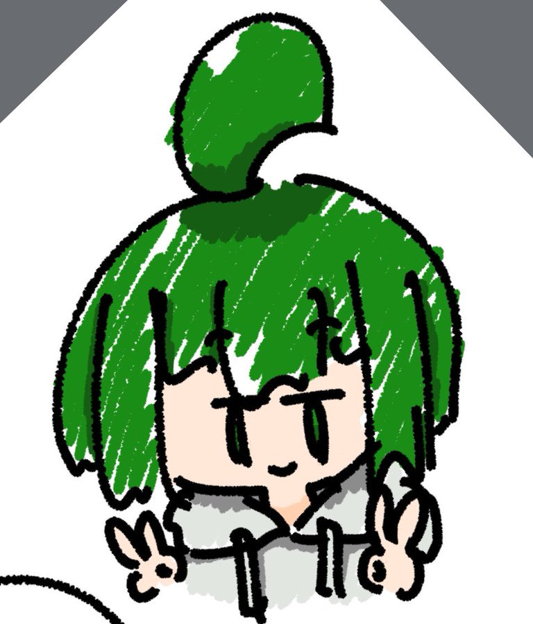 ピースをしているとばまろ